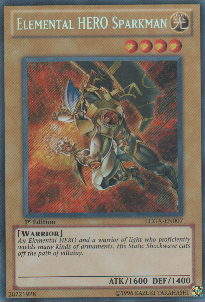 Elemental HERO Sparkman (Alternate Art) [LCGX-EN007] Secret Rare | Black Swamp Games