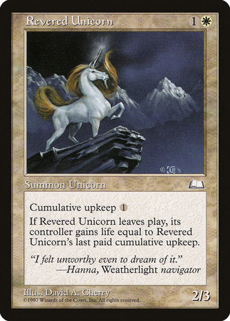 Revered Unicorn [Weatherlight] | Black Swamp Games