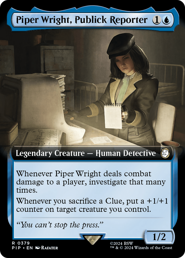 Piper Wright, Publick Reporter (Extended Art) [Fallout] | Black Swamp Games