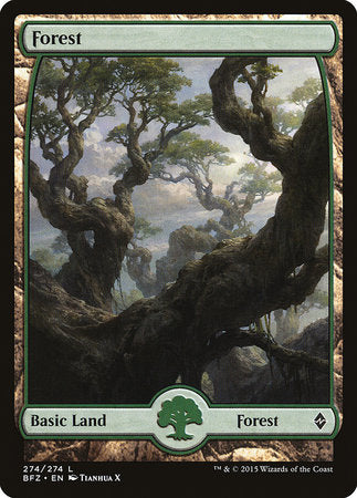 Forest (274) - Full Art [Battle for Zendikar] | Black Swamp Games