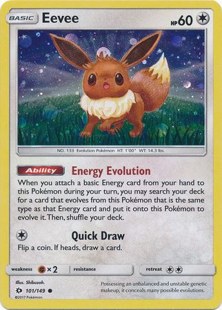 Eevee (101/149) (Cosmos Holo) [Sun & Moon: Base Set] | Black Swamp Games