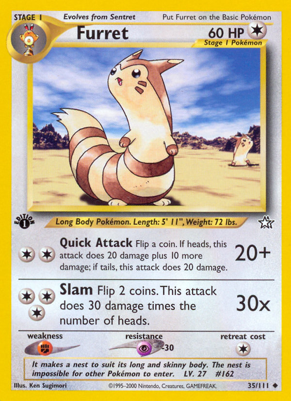 Furret (35/111) [Neo Genesis 1st Edition] | Black Swamp Games