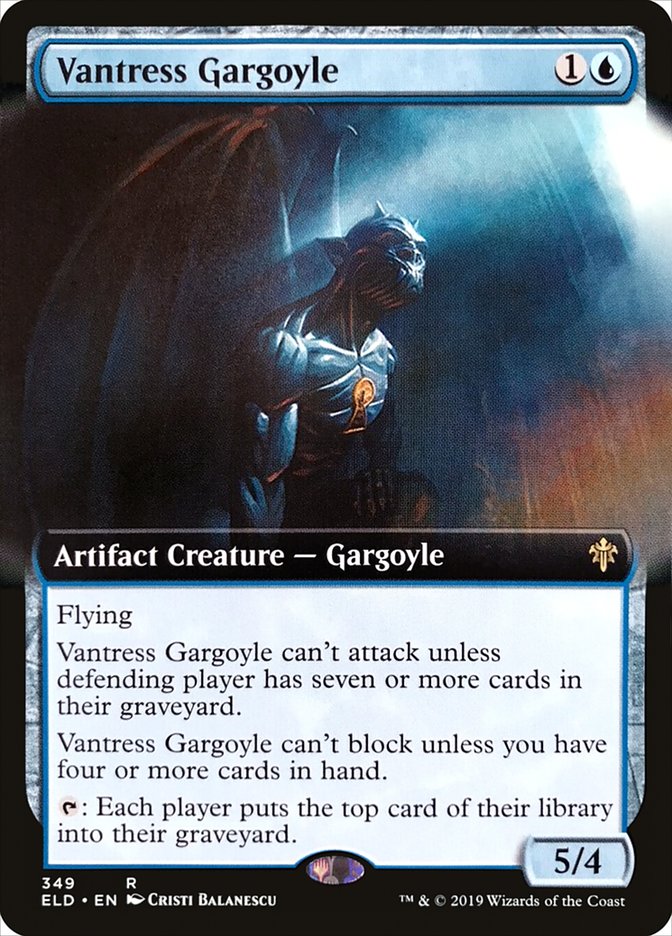 Vantress Gargoyle (Extended Art) [Throne of Eldraine] | Black Swamp Games