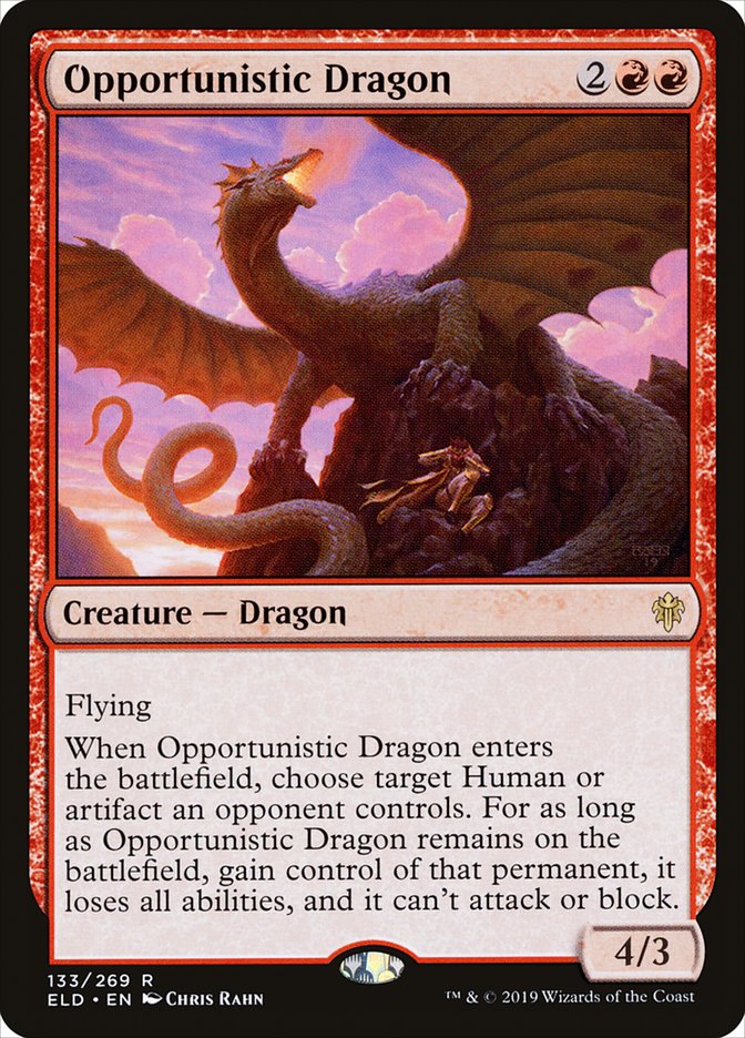 Opportunistic Dragon [Throne of Eldraine] | Black Swamp Games