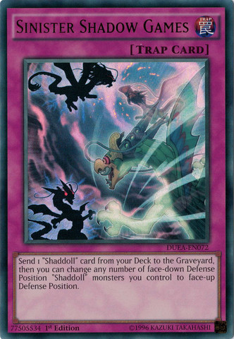 Sinister Shadow Games [DUEA-EN072] Ultra Rare | Black Swamp Games