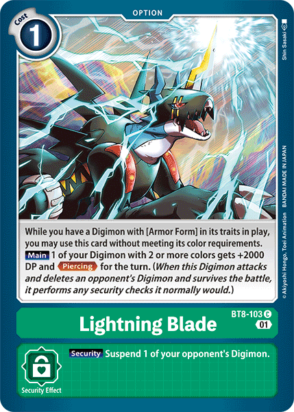 Lightning Blade [BT8-103] [New Awakening] | Black Swamp Games