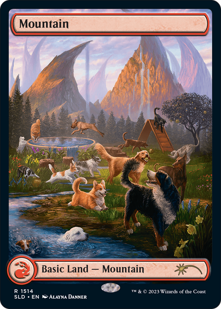 Mountain (1514) [Secret Lair Commander Deck: Raining Cats and Dogs] | Black Swamp Games