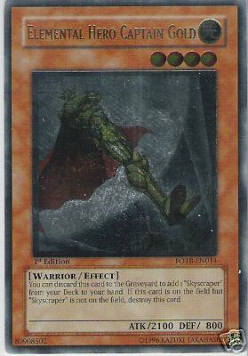 Elemental Hero Captain Gold [FOTB-EN014] Ultimate Rare | Black Swamp Games