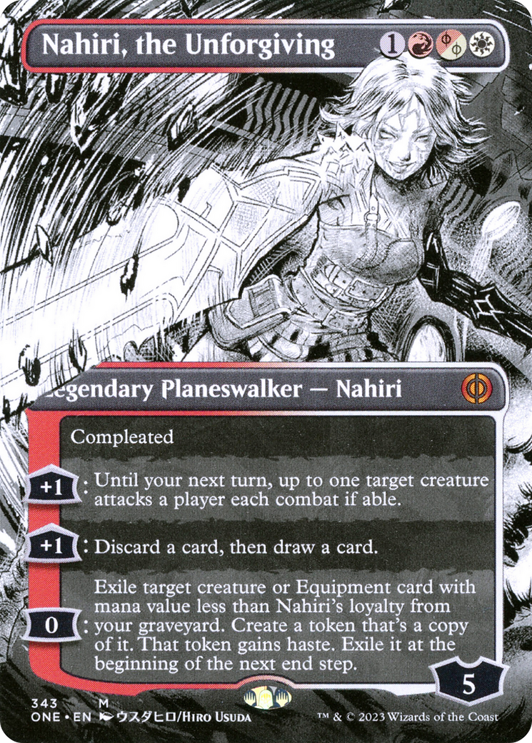 Nahiri, the Unforgiving (Borderless Manga) [Phyrexia: All Will Be One] | Black Swamp Games