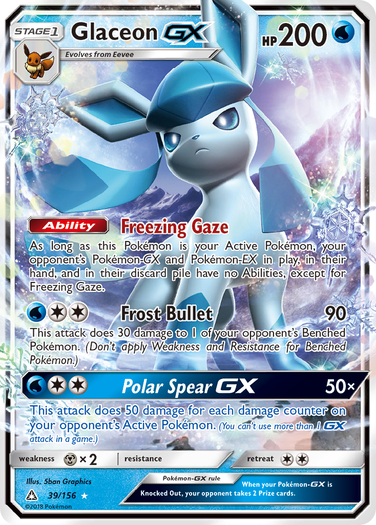 Glaceon GX (39/156) [Sun & Moon: Ultra Prism] | Black Swamp Games