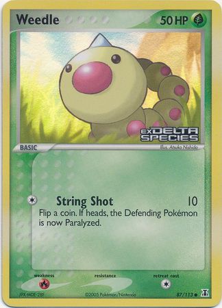 Weedle (87/113) (Stamped) [EX: Delta Species] | Black Swamp Games