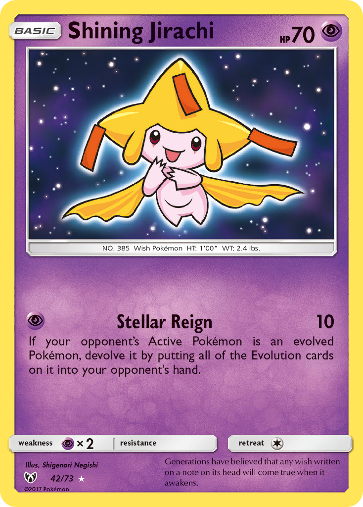 Shining Jirachi (42/73) [Sun & Moon: Shining Legends] | Black Swamp Games