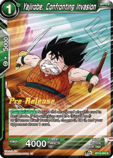 Yajirobe, Confronting Invasion (BT15-080) [Saiyan Showdown Prerelease Promos] | Black Swamp Games