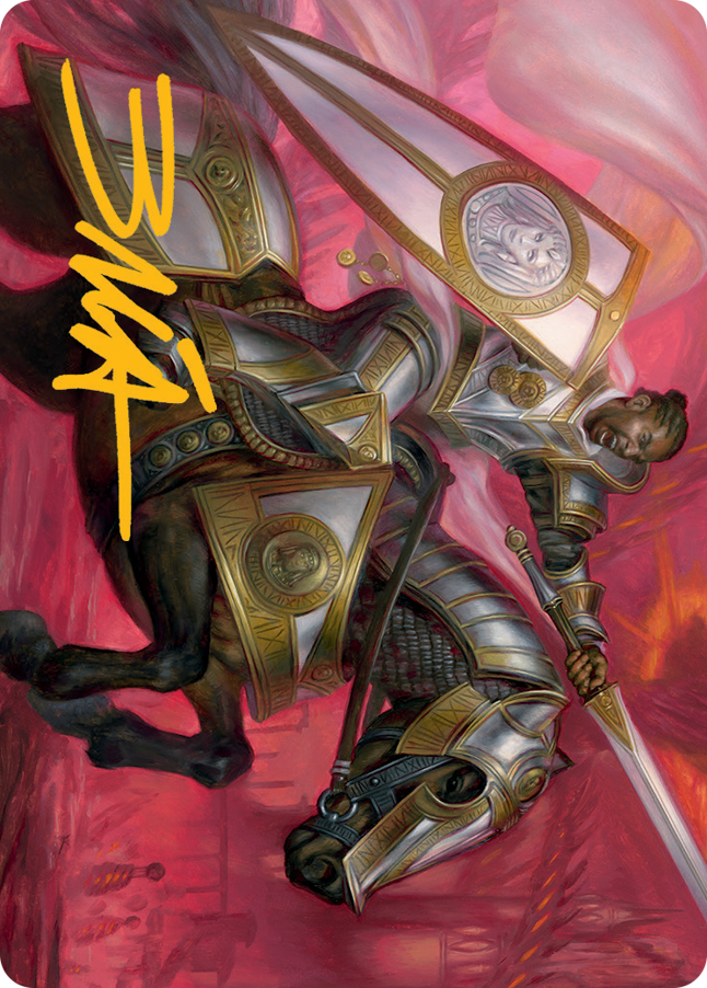 Sigiled Sentinel Art Card (Gold-Stamped Signature) [March of the Machine Art Series] | Black Swamp Games