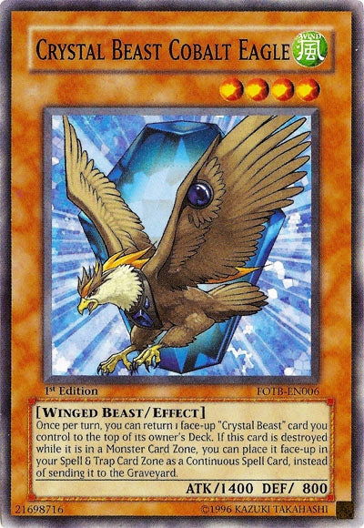 Crystal Beast Cobalt Eagle [FOTB-EN006] Common | Black Swamp Games