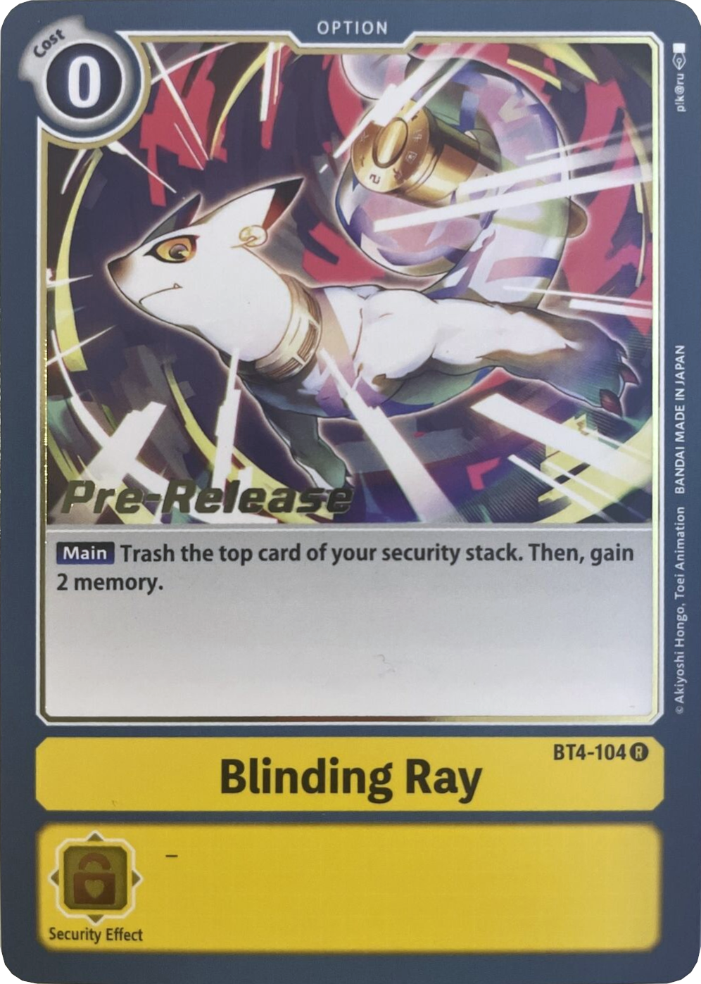 Blinding Ray [BT4-104] [Great Legend Pre-Release Promos] | Black Swamp Games