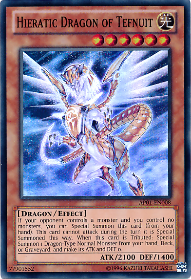 Hieratic Dragon of Tefnuit [AP01-EN008] Super Rare | Black Swamp Games