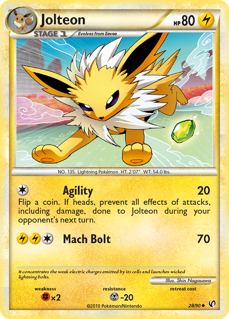 Jolteon (28/90) [HeartGold & SoulSilver: Undaunted] | Black Swamp Games