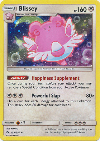 Blissey (153/214) (Cosmos Holo) [Sun & Moon: Lost Thunder] | Black Swamp Games