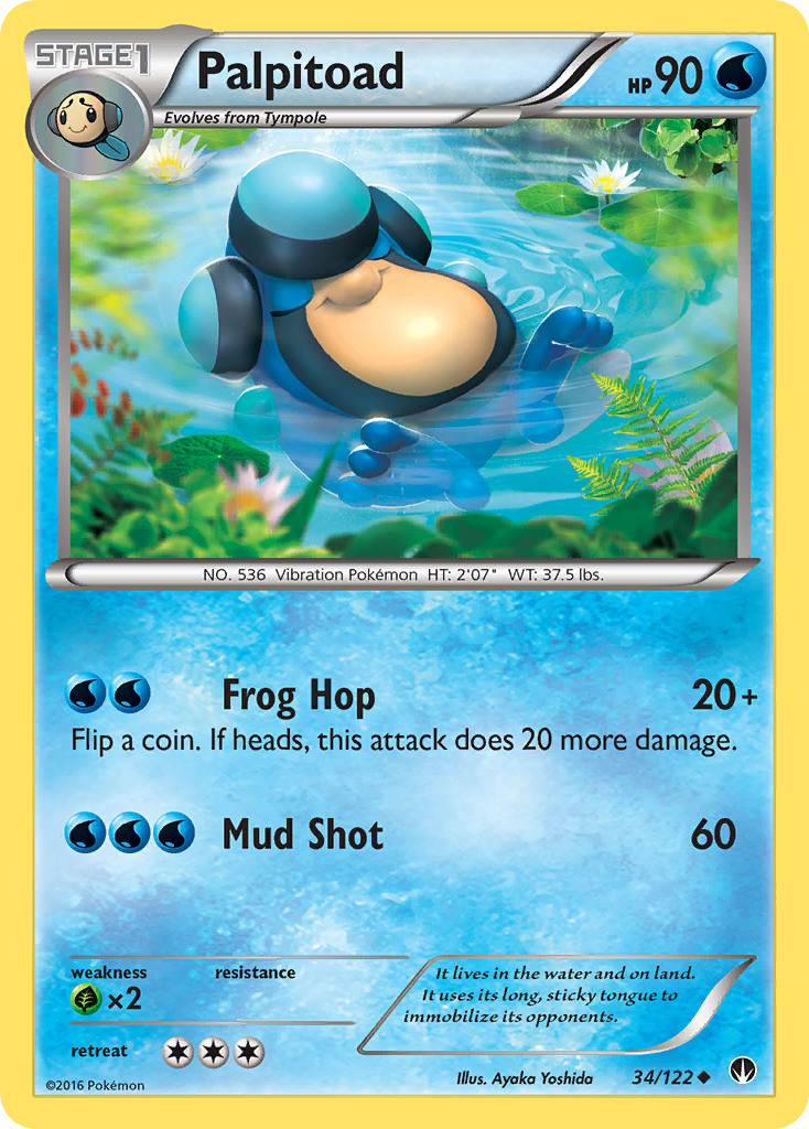 Palpitoad (34/122) [XY: BREAKpoint] | Black Swamp Games
