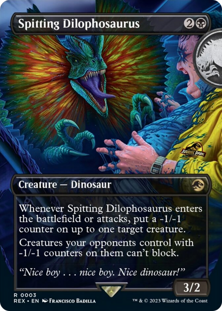 Spitting Dilophosaurus (Borderless) [Jurassic World Collection] | Black Swamp Games