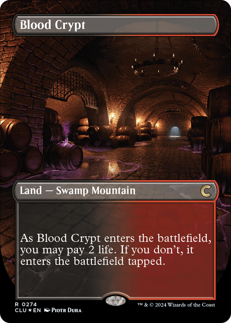 Blood Crypt (Borderless) [Ravnica: Clue Edition] | Black Swamp Games