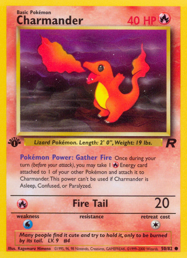 Charmander (50/82) [Team Rocket 1st Edition] | Black Swamp Games