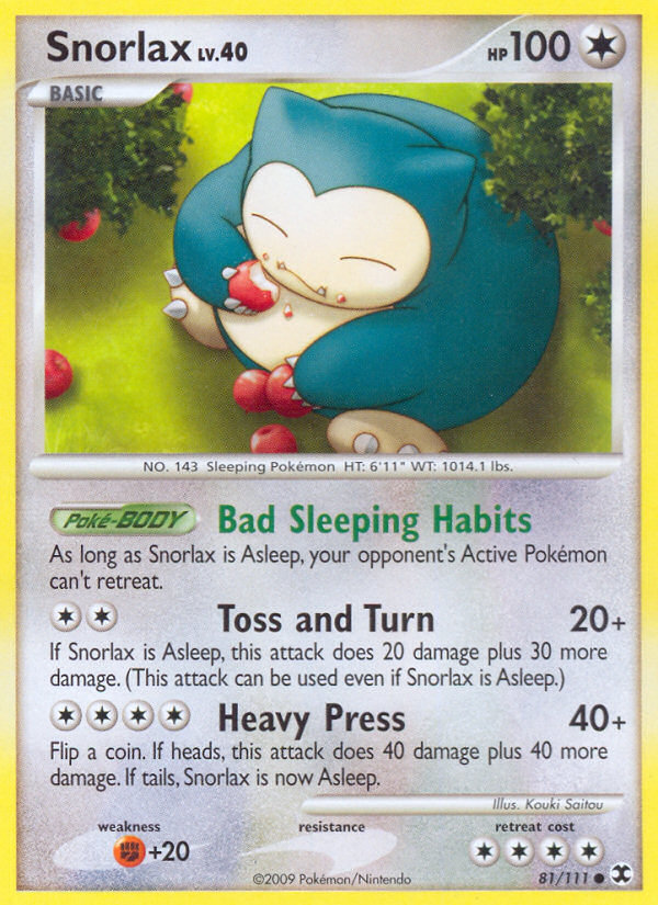 Snorlax (81/111) [Platinum: Rising Rivals] | Black Swamp Games