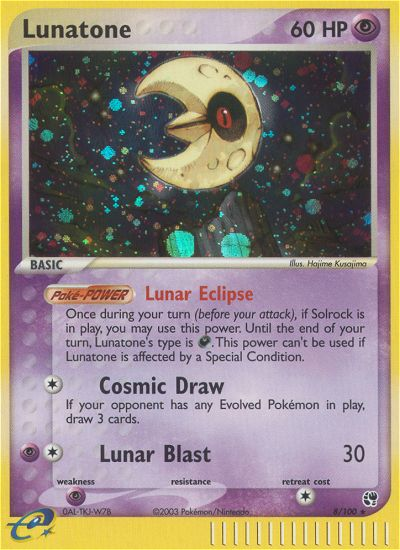 Lunatone (8/100) [EX: Sandstorm] | Black Swamp Games