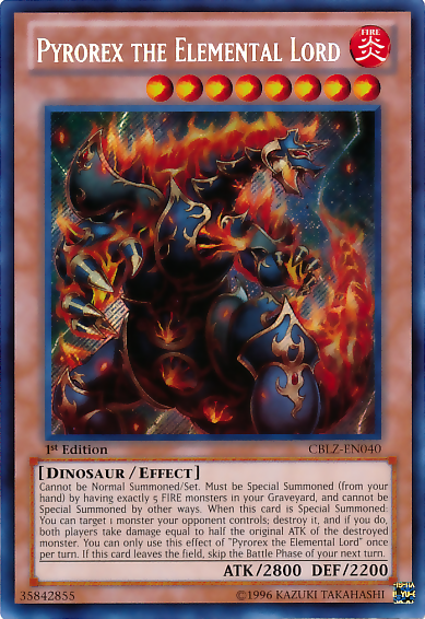 Pyrorex the Elemental Lord [CBLZ-EN040] Secret Rare | Black Swamp Games