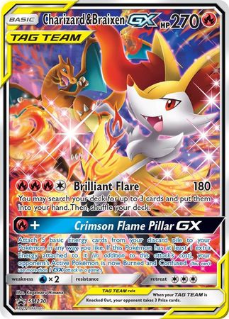 Charizard & Braixen GX (SM230) (Jumbo Card) [Sun & Moon: Black Star Promos] | Black Swamp Games