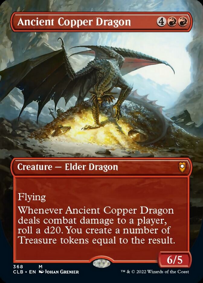 Ancient Copper Dragon (Borderless Alternate Art) [Commander Legends: Battle for Baldur's Gate] | Black Swamp Games