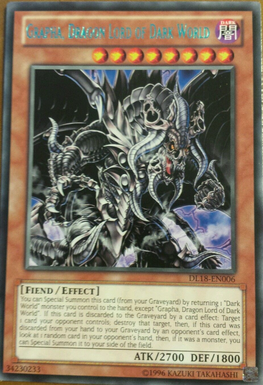 Grapha, Dragon Lord of Dark World (Green) [DL18-EN006] Rare | Black Swamp Games