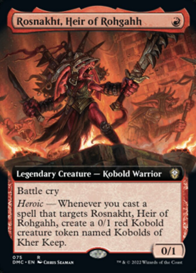 Rosnakht, Heir of Rohgahh (Extended Art) [Dominaria United Commander] | Black Swamp Games