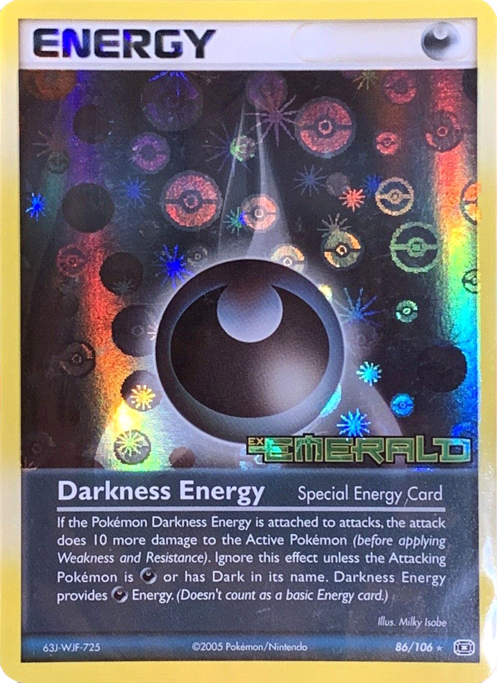 Darkness Energy (86/106) (Stamped) [EX: Emerald] | Black Swamp Games