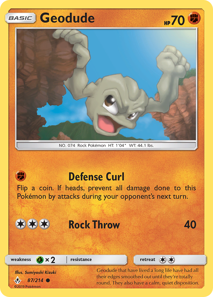 Geodude (87/214) [Sun & Moon: Unbroken Bonds] | Black Swamp Games