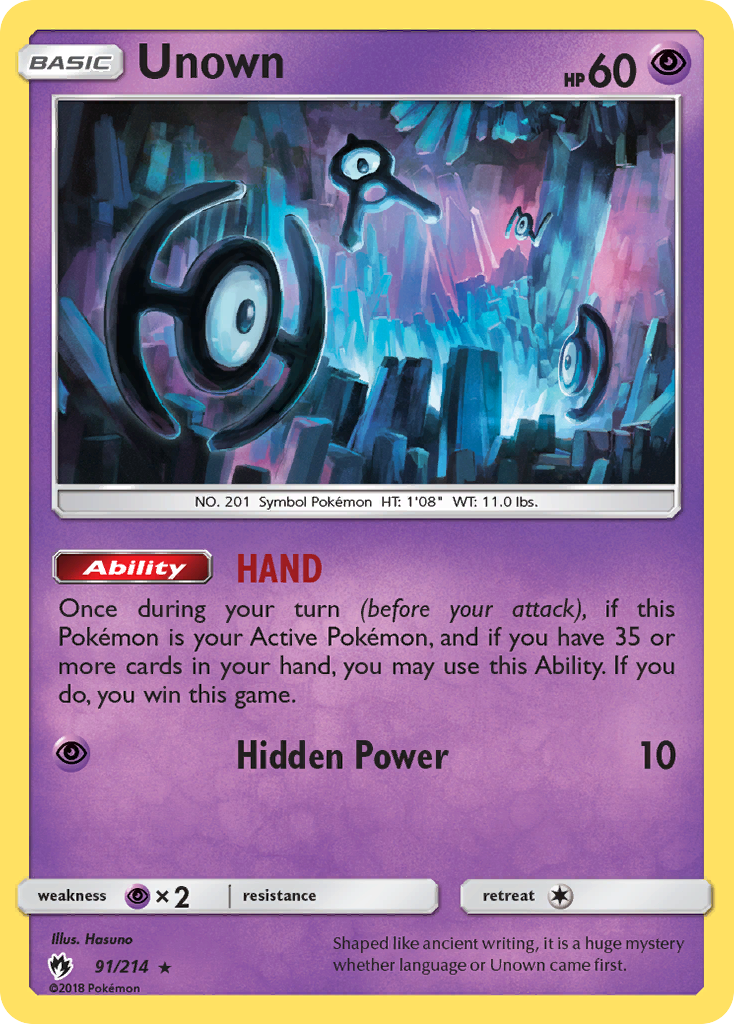 Unown (91/214) [Sun & Moon: Lost Thunder] | Black Swamp Games