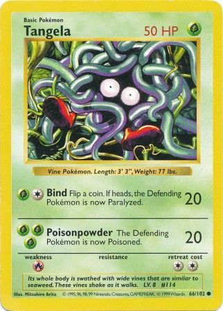 Tangela (66/102) [Base Set Shadowless Unlimited] | Black Swamp Games