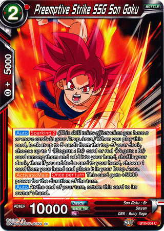 Preemptive Strike SSG Son Goku [BT6-004] | Black Swamp Games