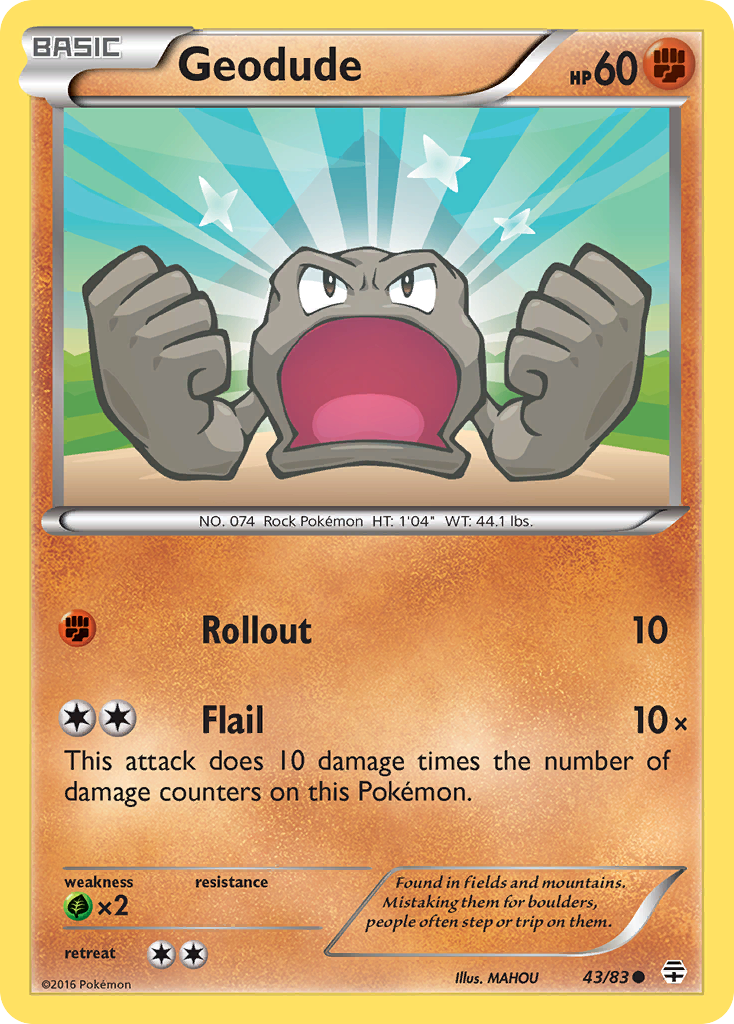 Geodude (43/83) [XY: Generations] | Black Swamp Games