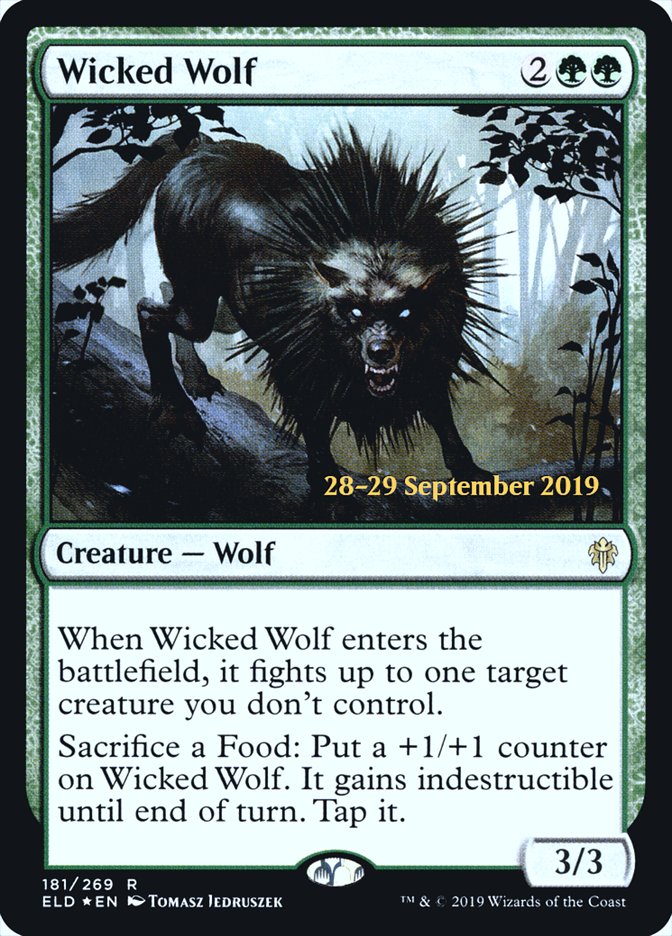 Wicked Wolf  [Throne of Eldraine Prerelease Promos] | Black Swamp Games