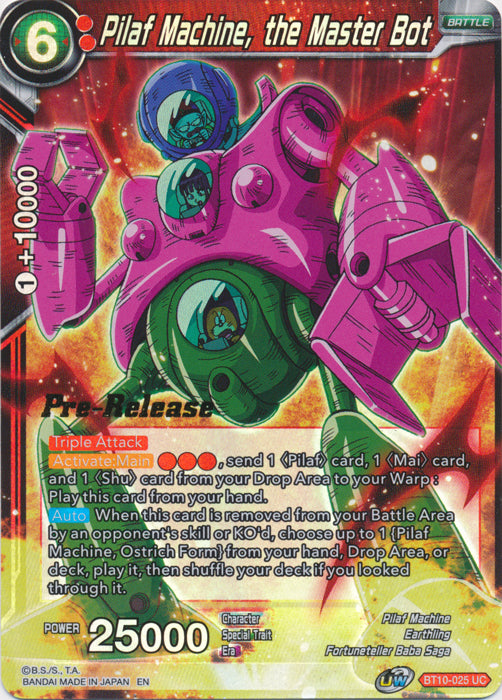 Pilaf Machine, the Master Bot (BT10-025) [Rise of the Unison Warrior Prerelease Promos] | Black Swamp Games