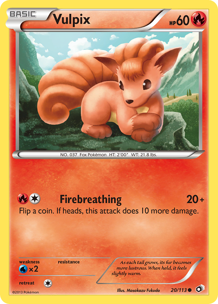 Vulpix (20/113) [Black & White: Legendary Treasures] | Black Swamp Games