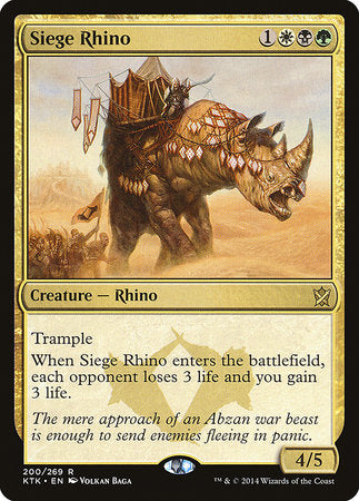 Siege Rhino [Khans of Tarkir] | Black Swamp Games