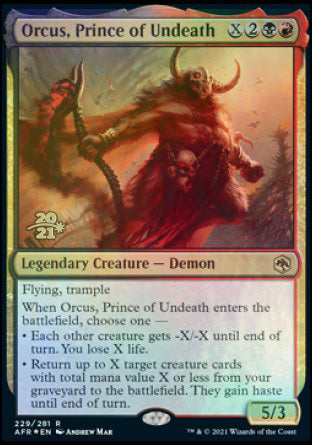 Orcus, Prince of Undeath [Dungeons & Dragons: Adventures in the Forgotten Realms Prerelease Promos] | Black Swamp Games