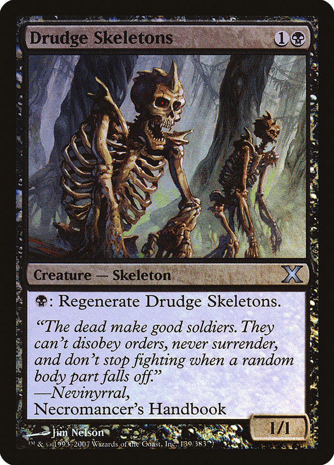 Drudge Skeletons (Premium Foil) [Tenth Edition] | Black Swamp Games