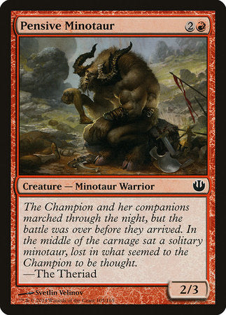 Pensive Minotaur [Journey into Nyx] | Black Swamp Games