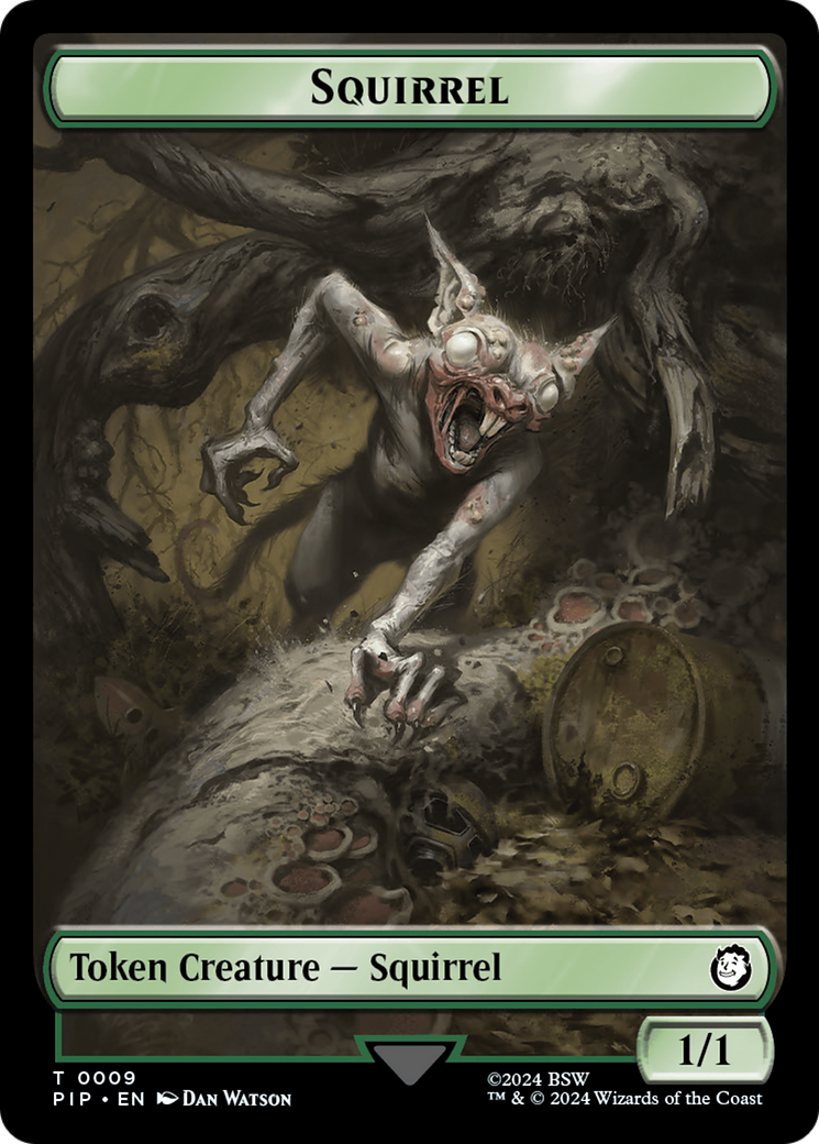 Radiation // Squirrel Double-Sided Token [Fallout Tokens] | Black Swamp Games