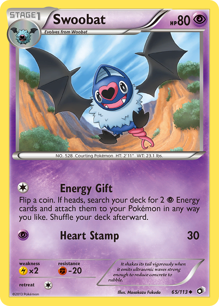 Swoobat (65/113) [Black & White: Legendary Treasures] | Black Swamp Games