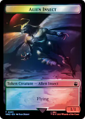 Alien Angel // Alien Insect Double-Sided Token (Surge Foil) [Doctor Who Tokens] | Black Swamp Games